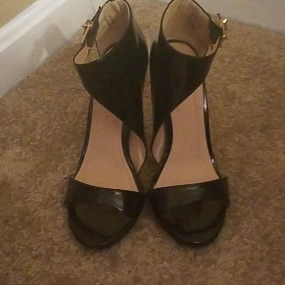 Black Patent Leather Sandals